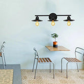 Three headed Iron Industrial Black Wall Lamps - Clowas